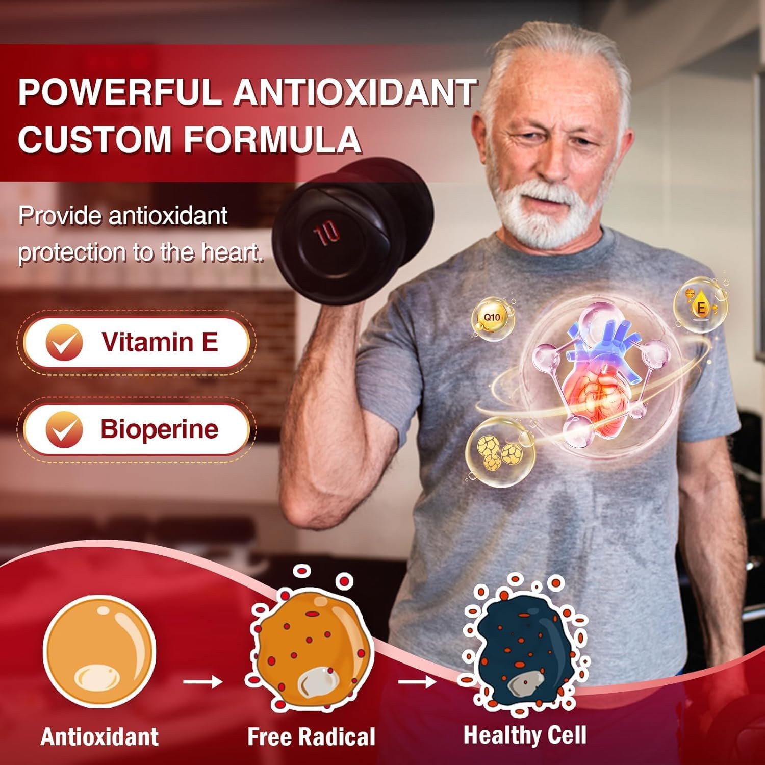 NATURE TARGET CoQ10-400mg Plus PQQ with Vitamin E & Organic Olive Oil - Coenzyme-Q10 with BioPerine - High Absorption Antioxidant-for-Heart-Health and Energy Production,120 Servings