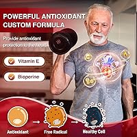 Vista 6 de NATURE TARGET CoQ10-400mg Plus PQQ con vitamina E y aceite de oliva orgánico - Coenzima-Q10 con BioPerine - Antioxidante de alta absorción