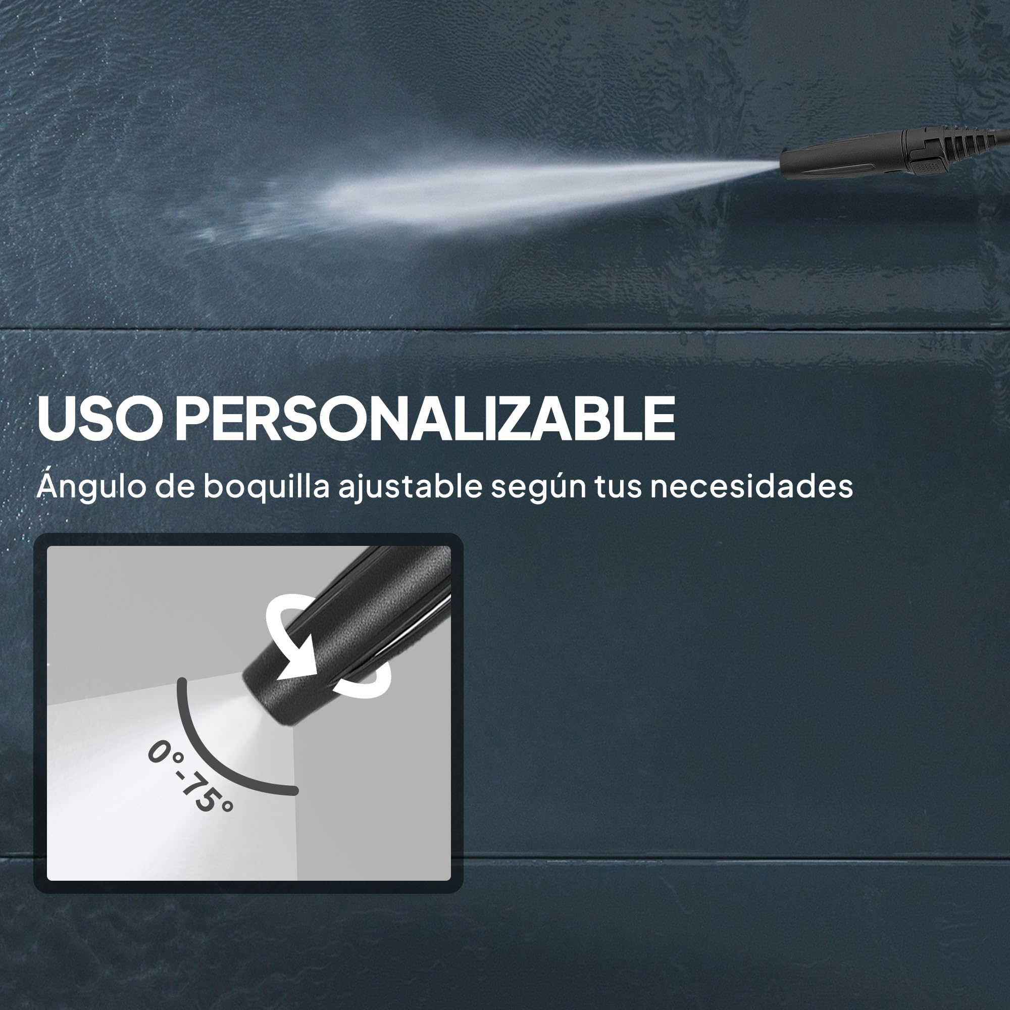 Outsunny Hidrolimpiadora de Alta Presión 1800W, Presión 150 Bar, Caudal 420 L/h, con Bomba de Aluminio, Parada Automática, Manguera de 6 m, Incluye Botella de Espuma y Boquilla Ajustable, Rojo y Negro