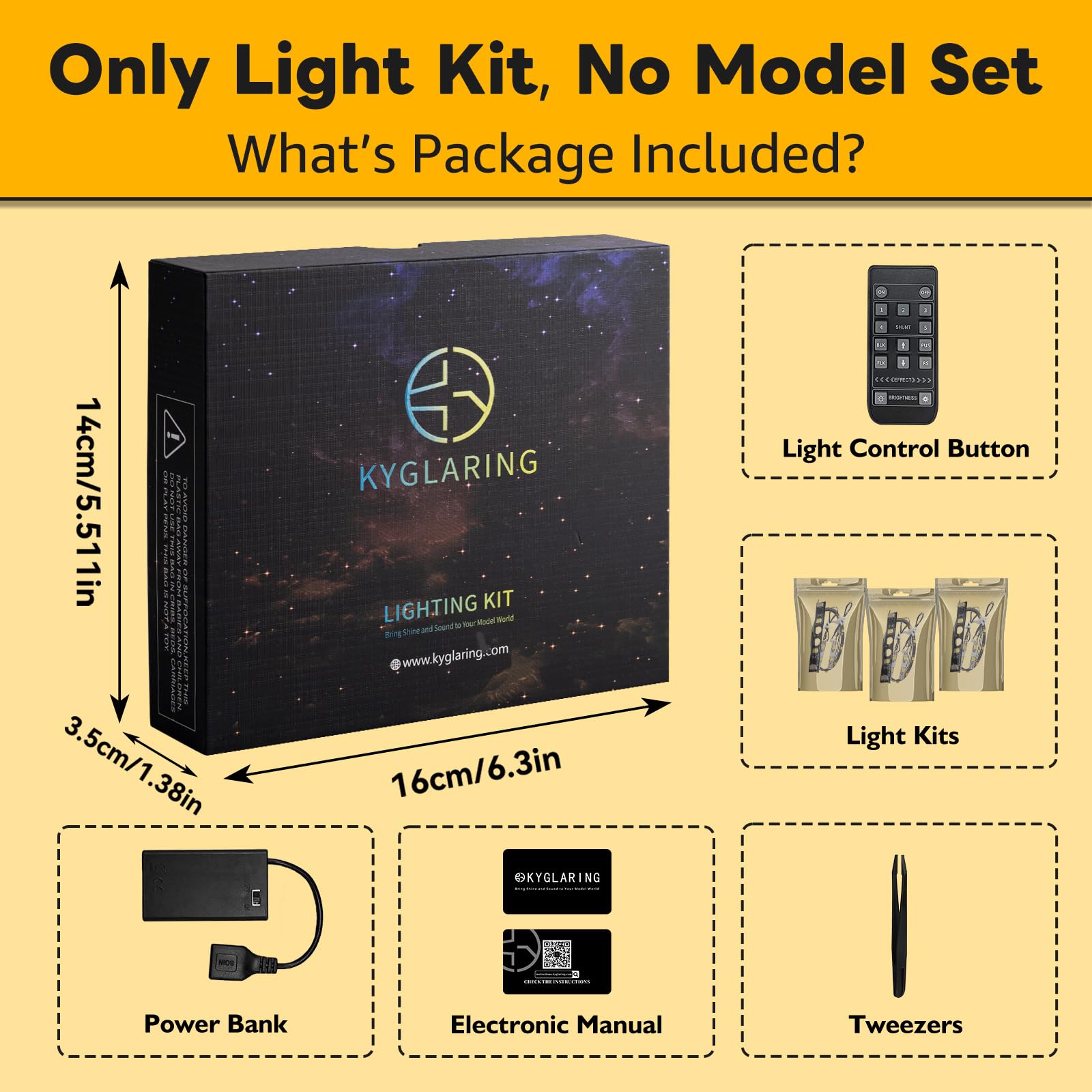 Kyglaring Kit d'éclairage LED compatible avec Lego Voie lactée 31212 Blocs de construction, Accessoires d'éclairage télécommandés pour le modèle Lego la voie lactée 31212 (Modèle de Bloc Non Inclus)