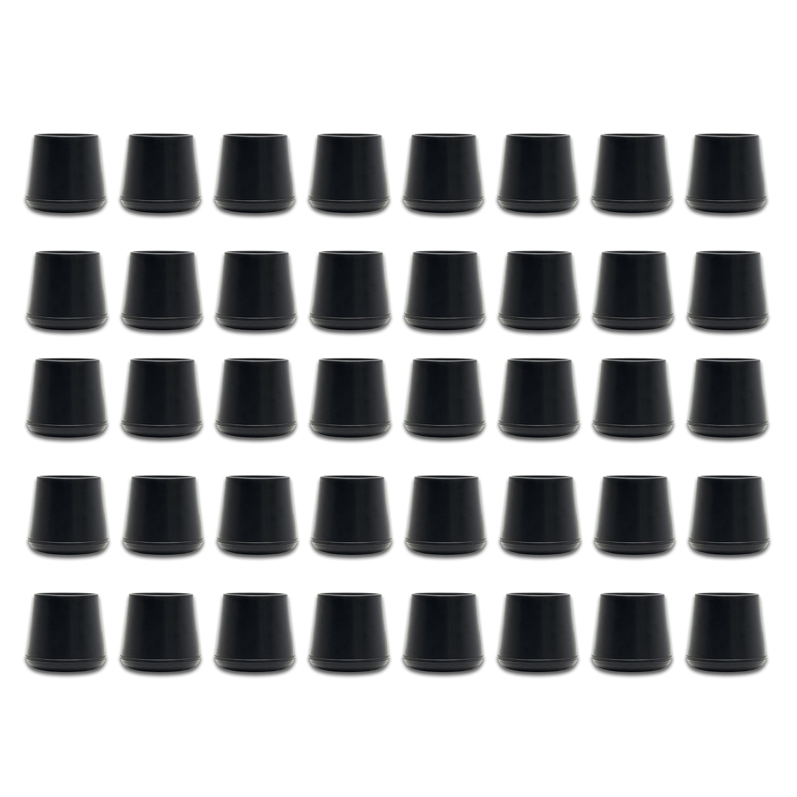 Embouts en Caoutchouc Noir de 1,9 cm pour Chaises de Cuisine