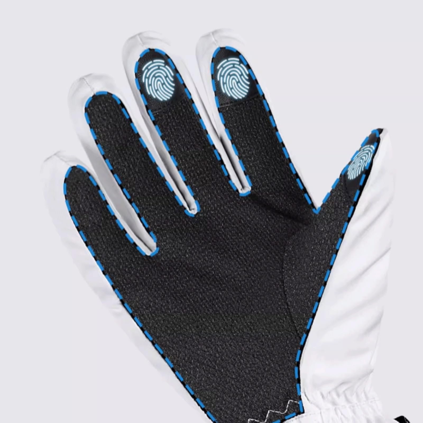 Guanti sportivi invernali | Guanti da sci con protezioni per il polso Guanti da snowboard Guanti impermeabili in Kevlar Touch Screen Guanti antivento e caldi