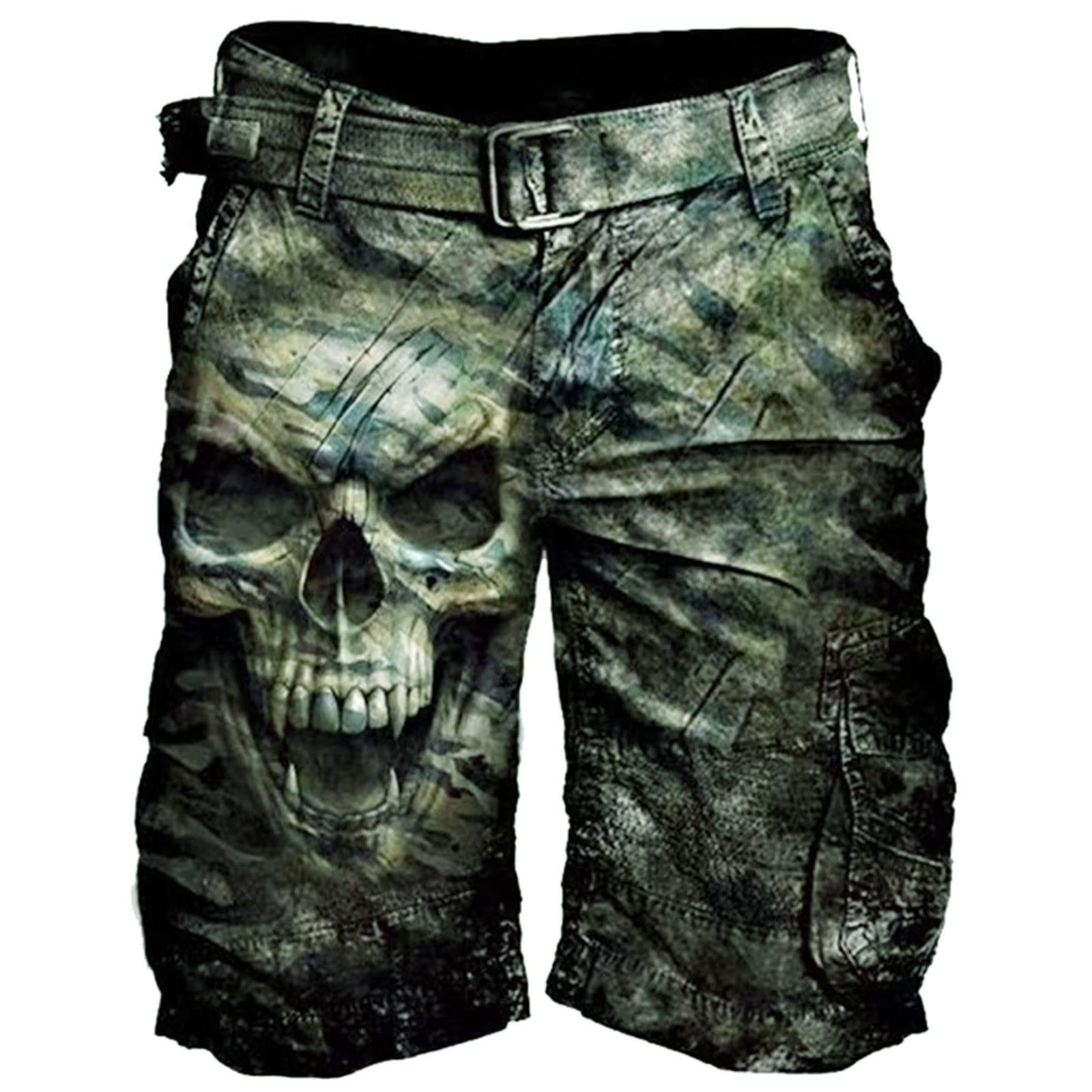 Bermuda Uomo Estivi Techwear Shorts Uomo Cargo Cyberpunk Hip Hop