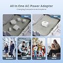 Portronics Juicemate Go Universal Travel Adapter with 6A AC Socket Output,Universal AC Socket, All in One International Travel Fast Charging Adapter,Suitable for 180+ Countries US,UK,EU,AUS,Etc gallery image