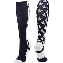 MadSportsStuff All Stars Socks with Stars for Baseball Softball Football Youth and Adult Boys Girls Men Women Over the Calf