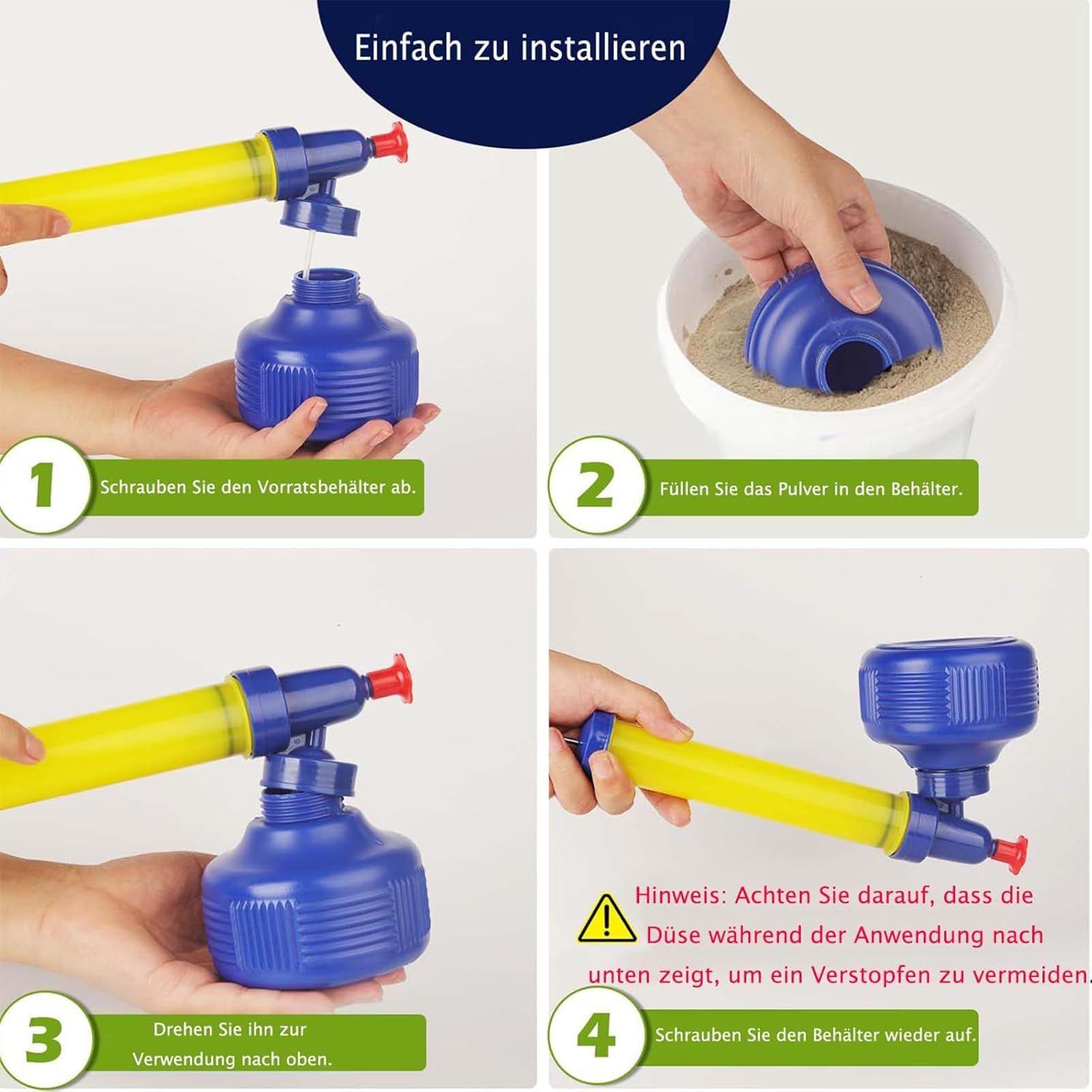 Duster per farina fossile – Pollo Coop moscerino | Polvere multifunzionale di farina fossile polvere spolverino per ponteggi, giardino, vivaio, fattoria, bestiame, serra, casa