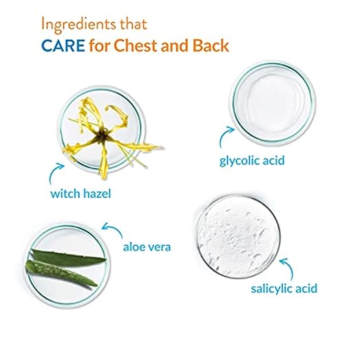 Miniatura 8 de Spray corporal de ácido salicílico sin acné, ácido salicílico, ácido glicólico para exfoliar, aclarar y desatascar los poros, básico, 5 onzas