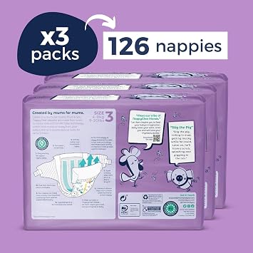 Mum & You Eco Friendly Baby Nappies, Size 3 nappies (4-9 KG), 42 Count, Dermatologically Tested nappy with 12-Hr Leak Protection with Wetness Indicator, Rash-Free baby diapers,Day & Night Time Nappies