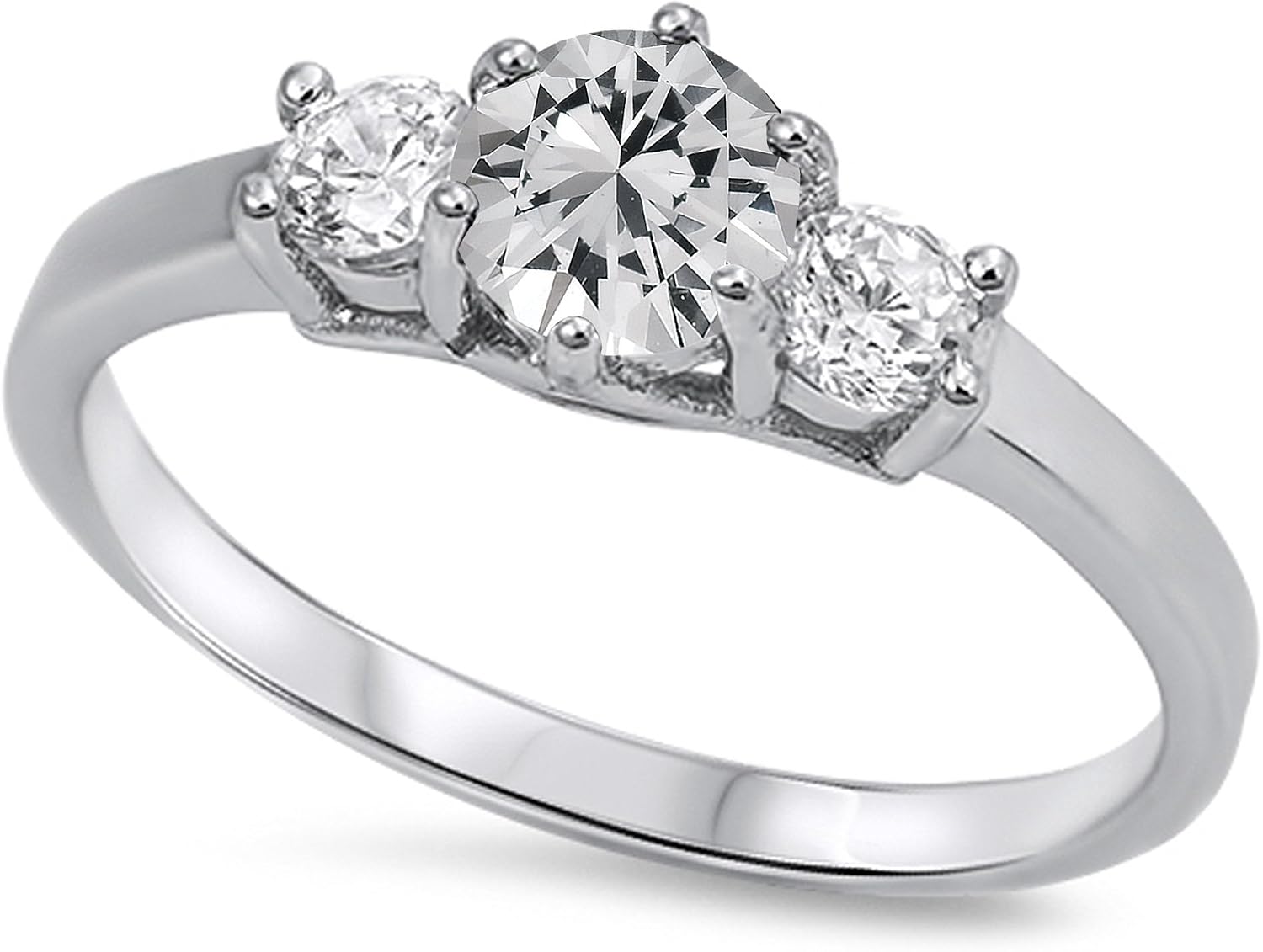 CHOOSE YOUR COLOR Sterling Silver Round Ring