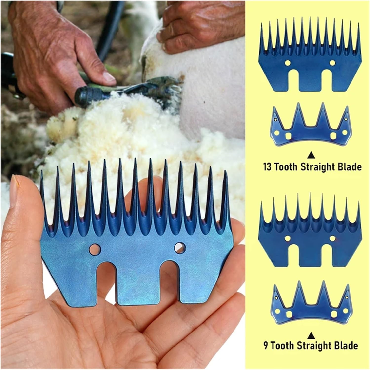 Sheep/Goats Shearing Blade Convex Comb Cutter Clipper 9 Tooth 13 for Sheep Shears Scissorsd