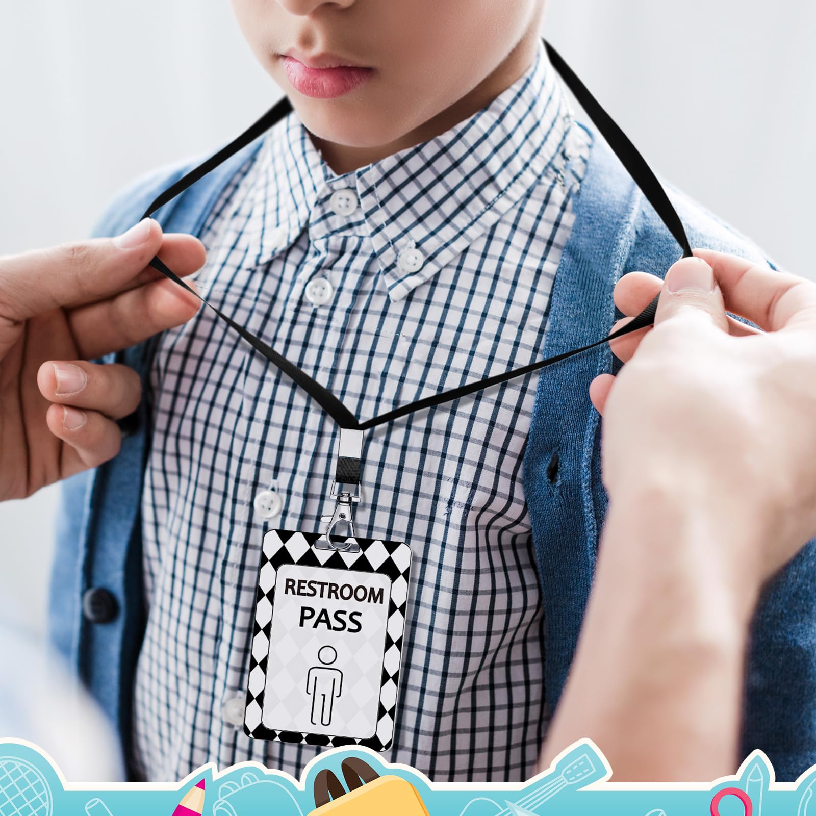 Snapklik.com : Sabary 6 Sets Hall Pass Lanyards And School Passes Set ...
