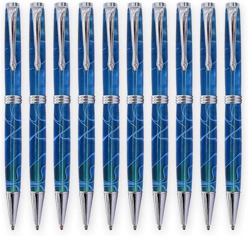 AS-BP589#-CHR, DIYKITSMALL, Chrome excellence pen kits (10 Pack), Woodturning Kits