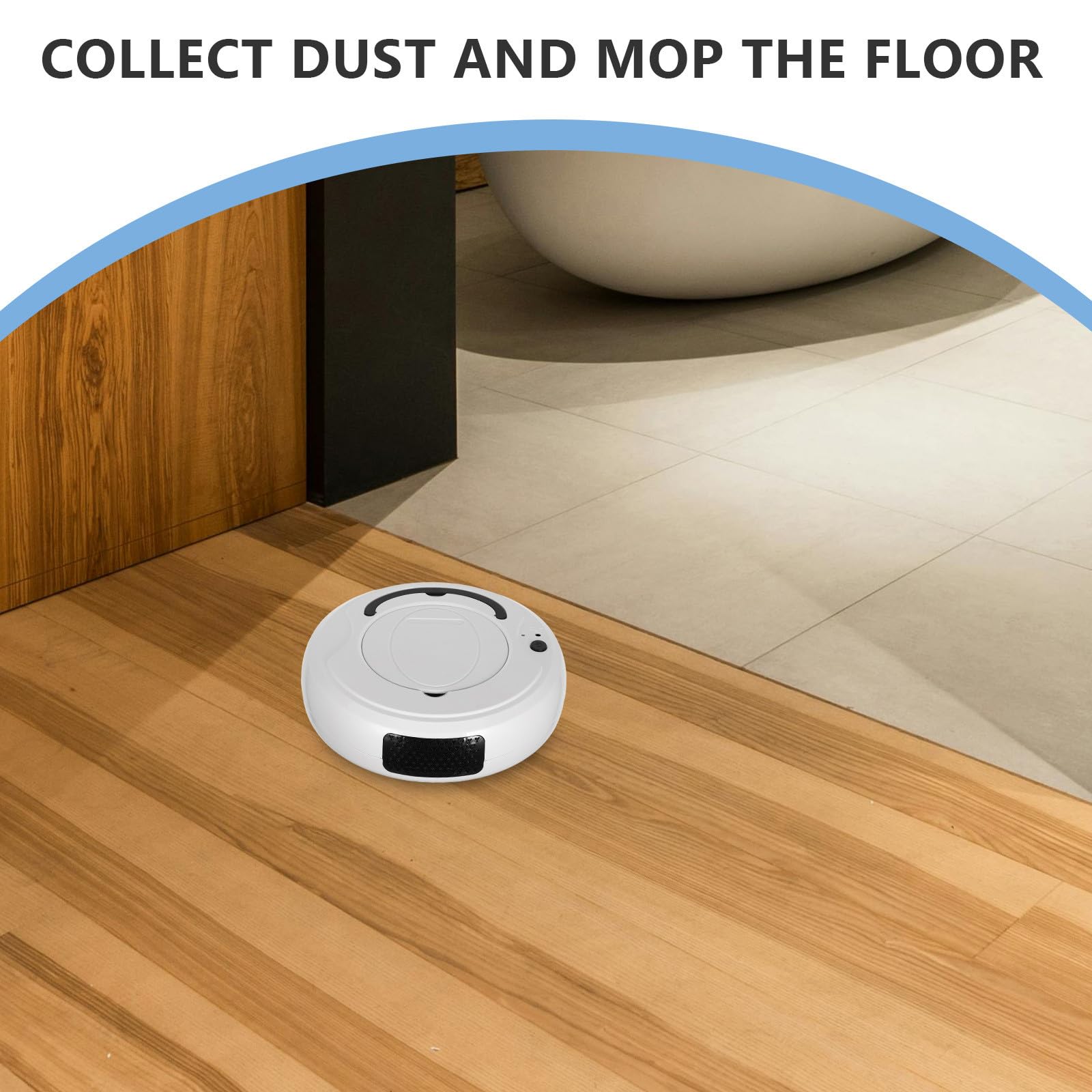 Zerodeko Aspirador Automático Inteligente y Sistema de Evitación de Obstáculos Robot Diseño Ruido para Limpieza de Polvo y Alfombras en Hogar
