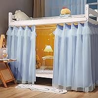 Vista 11 de Carpas Cortinas para Cama Litera Twin Individual de Dormitorio, Cortinas Opacas a Prueba de Polvo para Debajo de la Cama, Cortinas de Privacidad 2