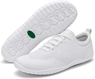 Barfußschuhe Herren Kunstleder Leichte Minimalistische Schuhe mit Breiter Zehenbox & Zero Drop Sohle für Outdoor Fitness Walking Freizeit, Gr.39-48