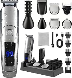 Beard Trimmer for Men 20 Length Settings 14-in-1 Cordless Grooming Kit Waterproof Electric Razor for Men Hair Trimmer