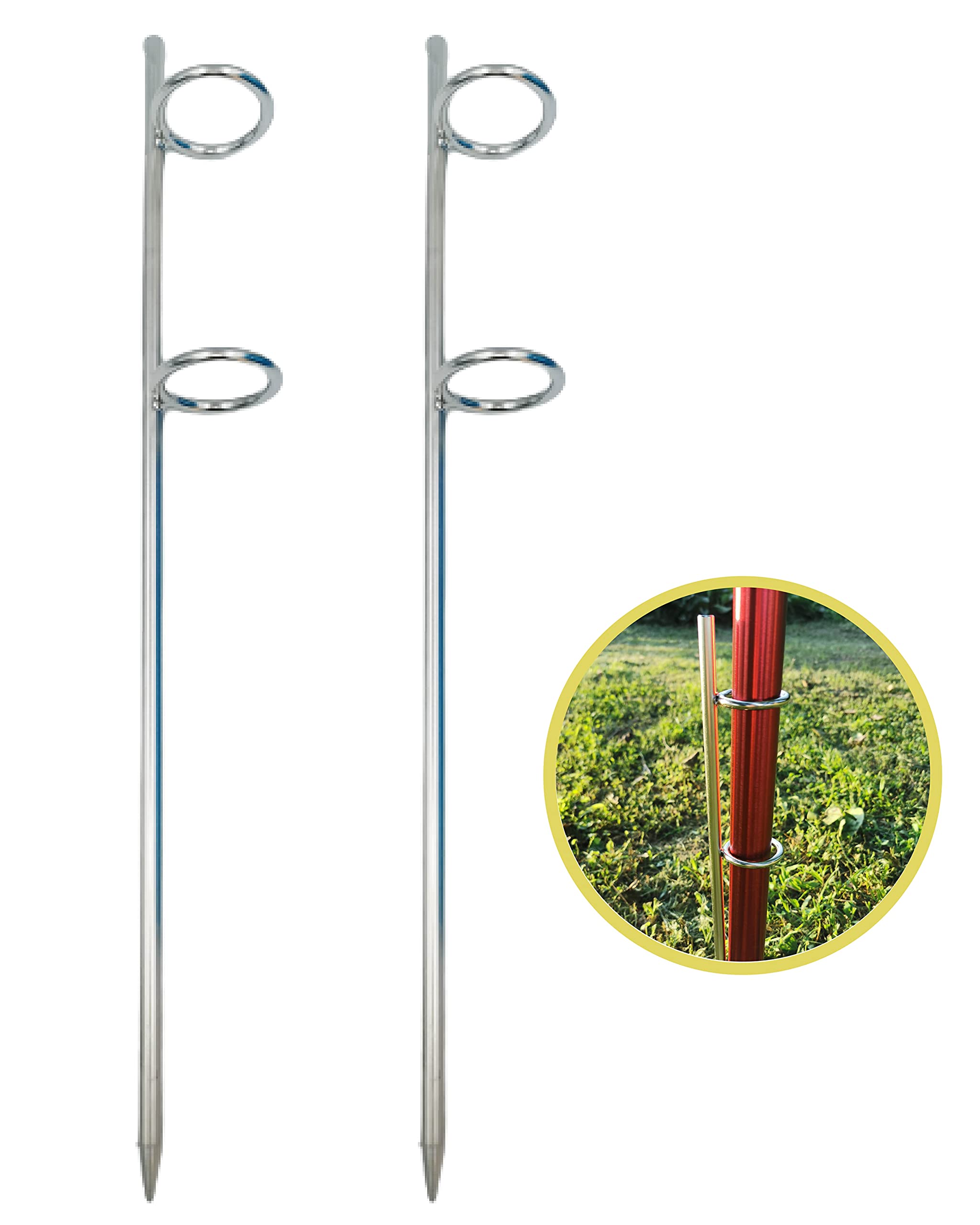 Buy Flag Pole Anchors 2 Pack Grass Umbrella Anchors Stand Heavy