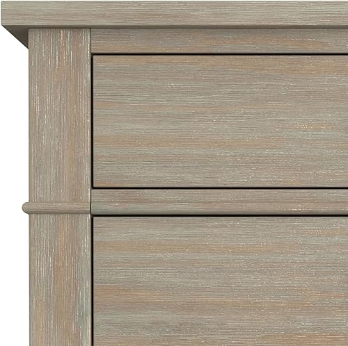 Miniatura 10 de SIMPLIHOME Carlton - Mesita de noche de madera maciza de 24 pulgadas de ancho en gris envejecido, mesa auxiliar o auxiliar de transición para