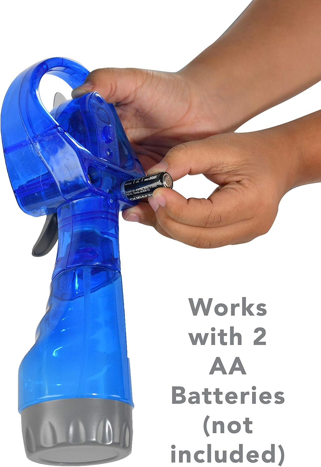 Home-X Battery-Powered Personal Misting Fan, Plastic Spray Water Bottle with Mini Fan
