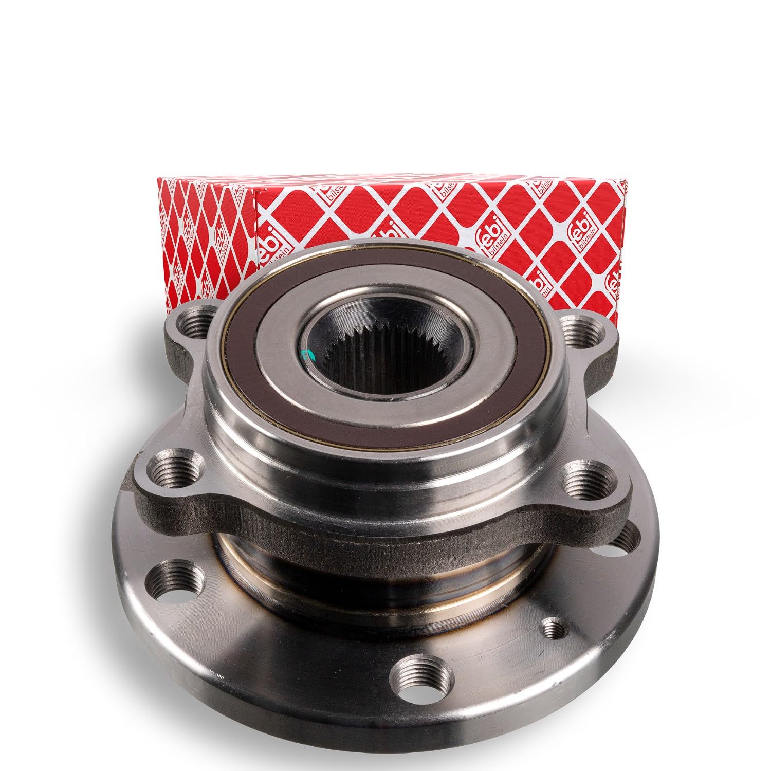 febi bilstein 26377 kit cuscinetto ruota con mozzo ruota e anello ad impulsi ABS, 1 unità | Compatibile con: AUDI A1, A3, A3 Cabriolet, A3 Sportback, Q3, TT, TT Roadster, SEAT ALHAMBRA, ALTEA, ALTEA XL, LEON