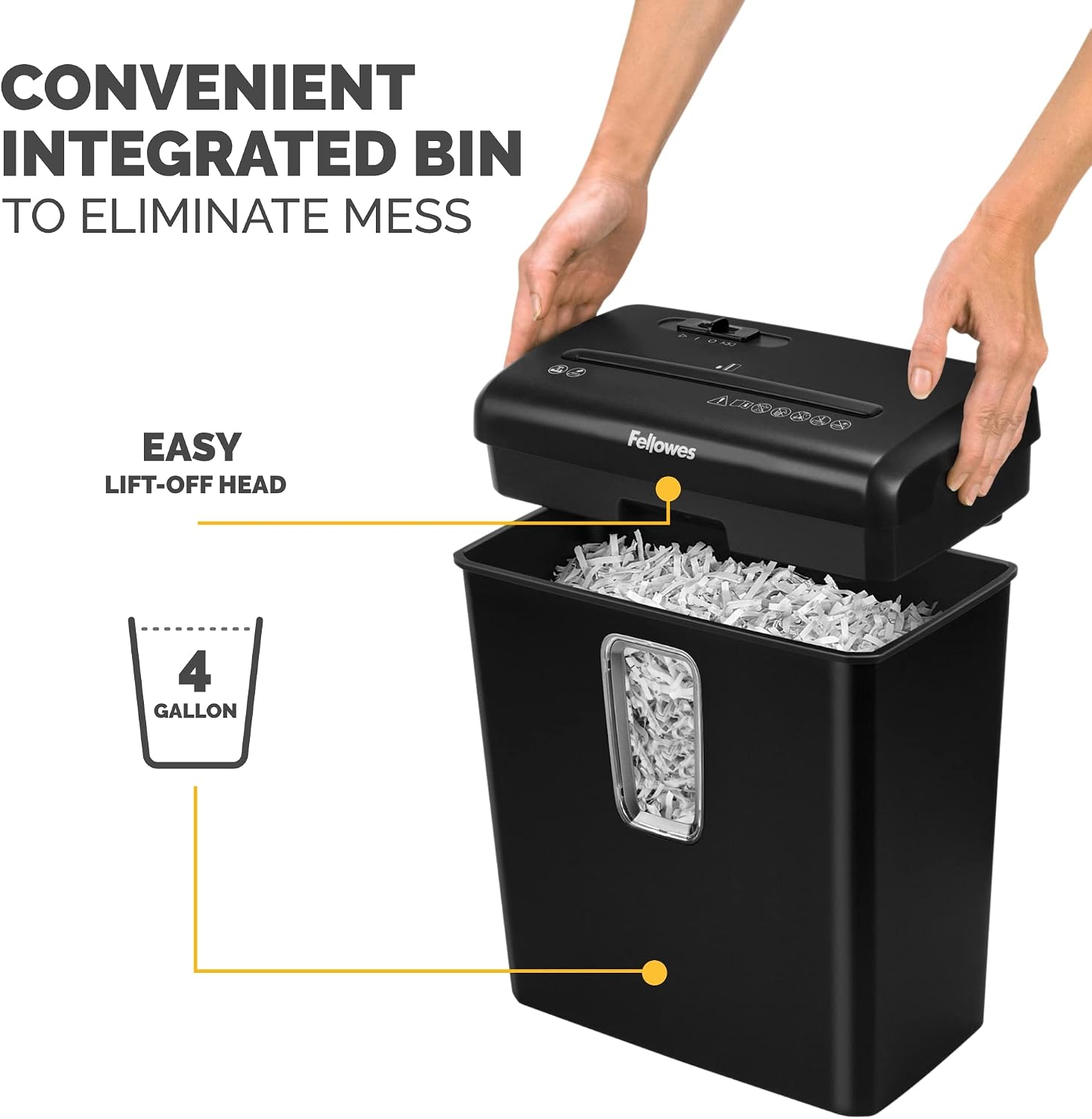Fellowes PowerShred P-30C 6 Sheet Cross-Cut Deskside Paper Shredder for The Home Office