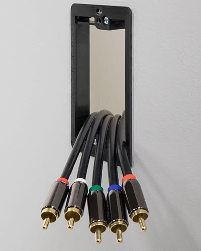 Miniatura 7 de Fosmon  Placa de pared de 1 cuerpo de apertura estilo de brocha para pasar cables de bajo voltaje. Placa para instalar en la pared,