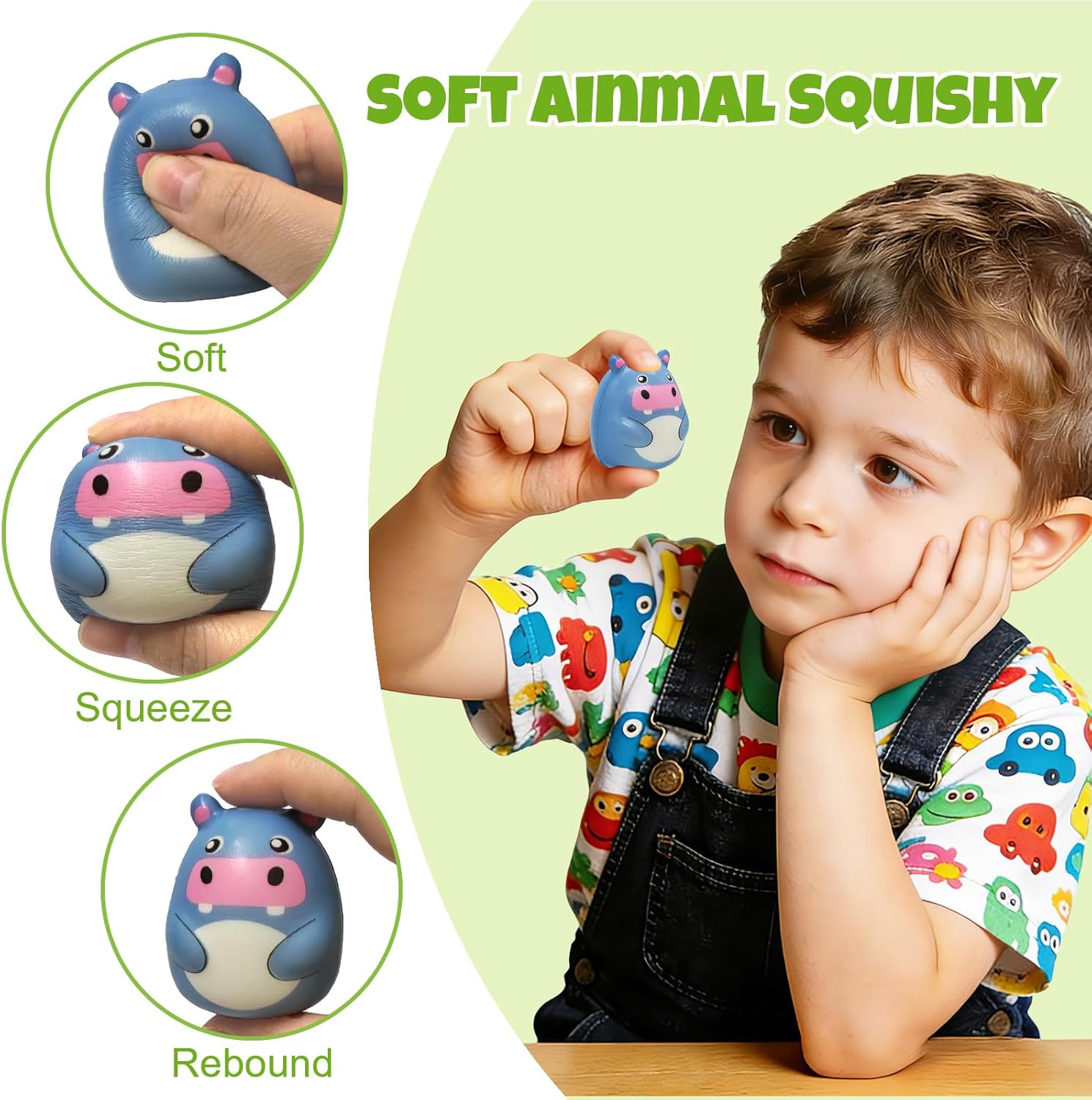 Goodie Bags Stuffers for Kids - 24PCS Animal Squishy Toys Party Favors, Slow Rising Fidget Toy Stress Relief, Pinata Stuffers, Classroom Treasure Chest Prizes Birthday Gifts for Boys Girls