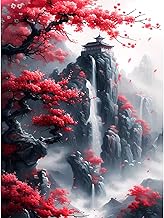 RICUVED Baum Berg Diamond Painting Erwachsene, 5D Landschaft Diamant Painting Bilder Erwachsene, DIY Diamond Painting Bilder Diamant Malerei Set für Wanddekoration 30x40cm