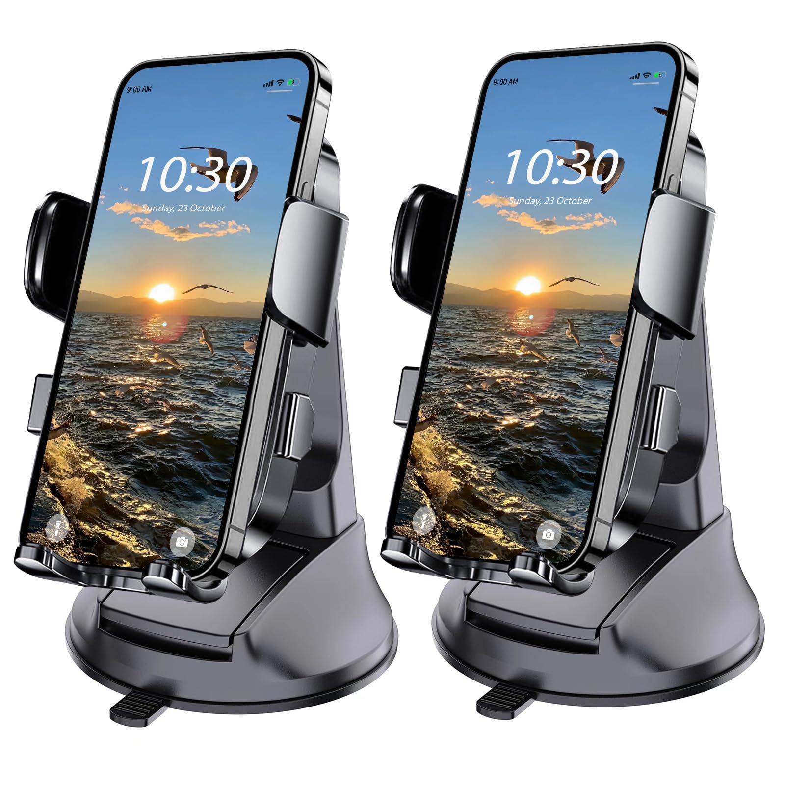 Nanrrony Boat Phone Mount, Suction Cup Boat Cell Phone Holder Marine Heavy Duty Dash Universal Desk Waterproof Boating Phone Holder for Kayak Sailing