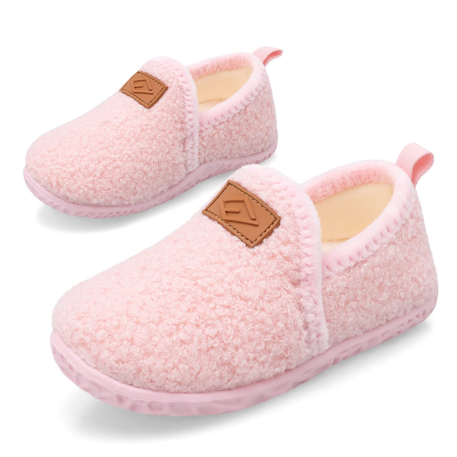 Lefflow Pantuflas para niños y niñas, zapatos de casa sin cordones, zapatos ligeros para caminar al aire libre