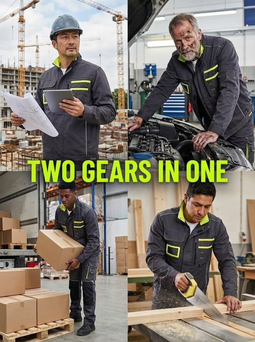 Jacket Next with Removable Sleeves for Workwear and Outdoor Activities, Two-in-One Jacket-and-Vest