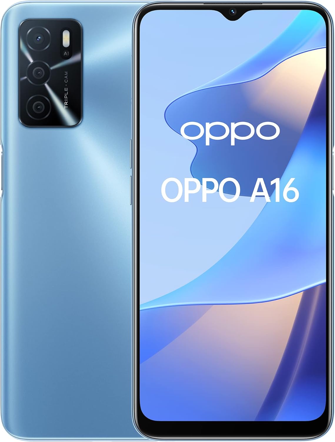 OPPO A16 Dual-SIM 32GB ROM + 3GB RAM (GSM Only | No CDMA) Factory Unlocked 4G/LTE Smart Phone (Pearl Blue) - International Version