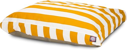 Miniatura 2 de Majestic Pet Cama mediana para perro, rectangular, poliéster, lavable, 36x29x4 pulgadas, amarillo
