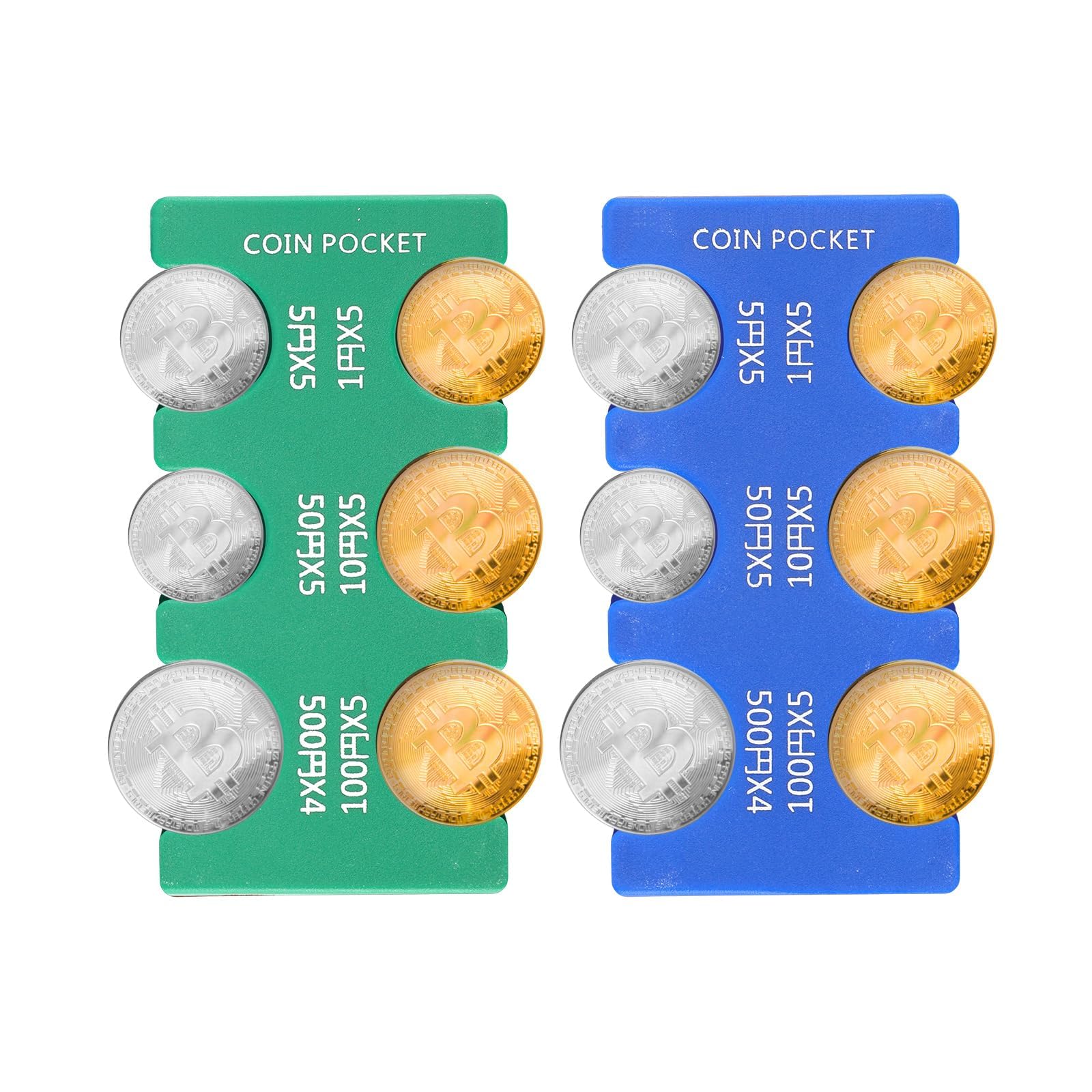 2 Pcs Coin Holder, Coin Pouch and Coin Sorter, Coin Wallet and Coin Dispenser, Efficient Coin Organization for Travelers and Collectors, Portable Coin Storage Solution with Multiple Slots-image-12