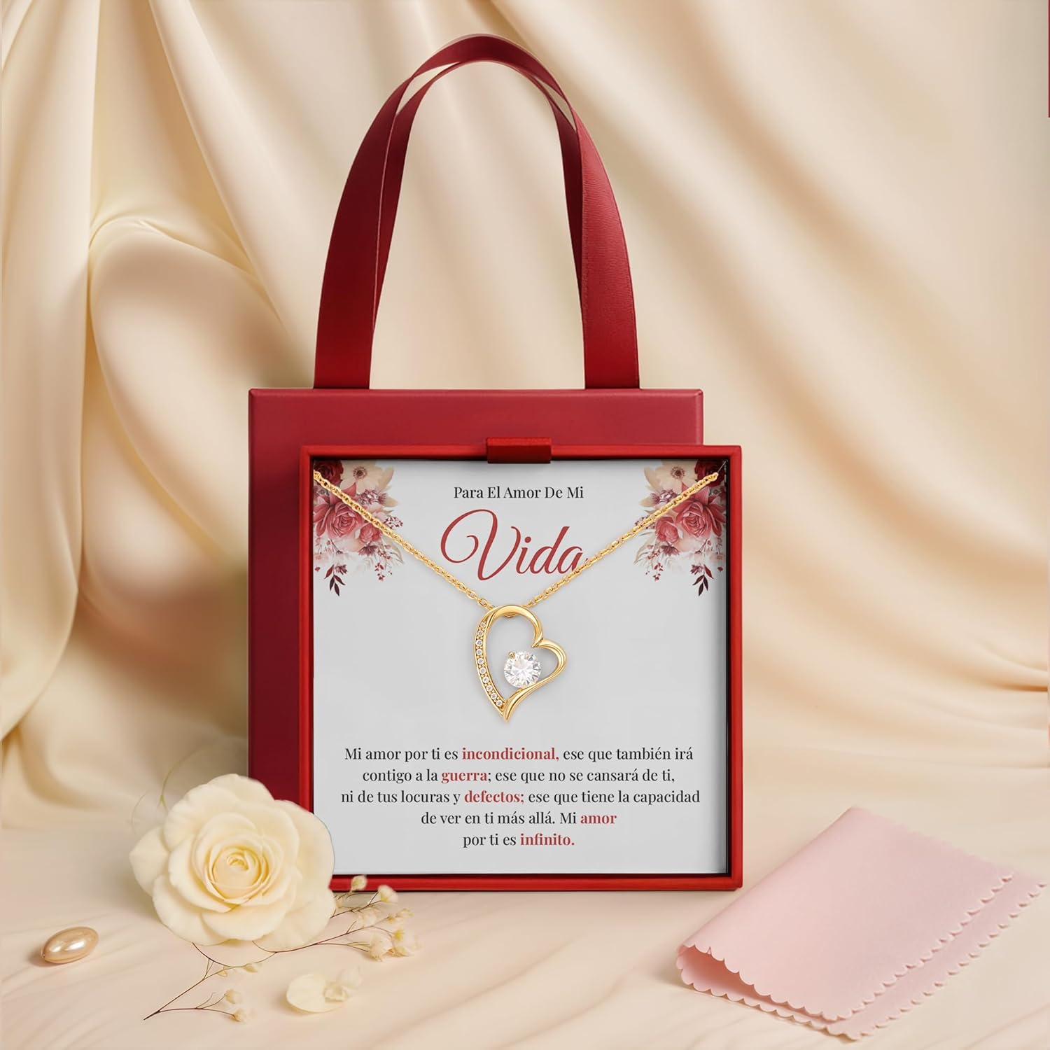 Para El Amor De Mi Vida, Collar De Corazón Para Siempre Alma Gemela Para Mujer, Regalos Para El Día De San Valentín, Aniversario, Navidad O Cumpleaños, De Marido/novio, Regalo Con Tarjeta De Mensaje Sincero, Caja De Lujo/Estándar.