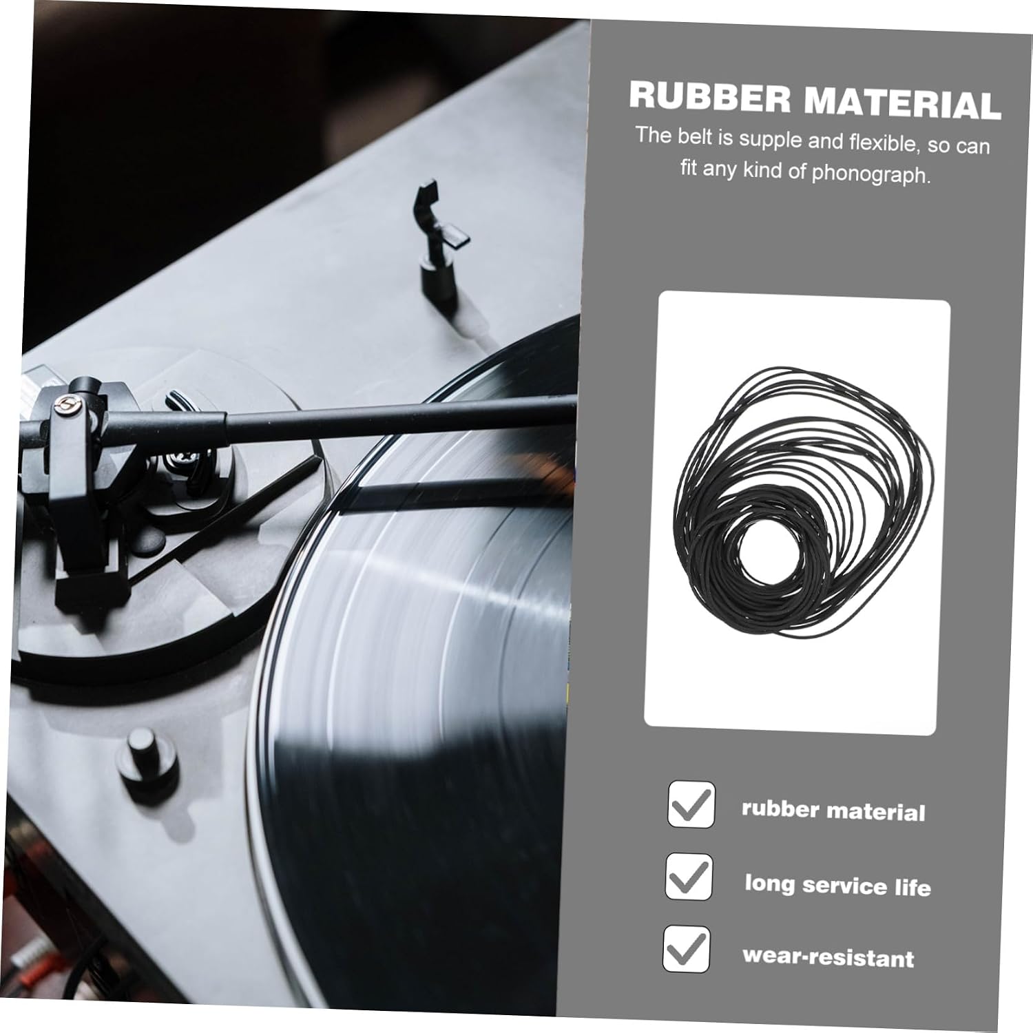4packs Cassette Recorder Rubber Belt Durable Replacement for Audio Equipment Maintenance for DVD Cd and Tape Recorders High Elasticity Excellent Wear Resistance