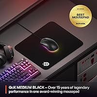 Vista 2 de SteelSeries QcK Alfombrilla de ratón para juegos mediana — Negro — Base de goma de silicona antideslizante — Seguimiento y estabilidad máximos