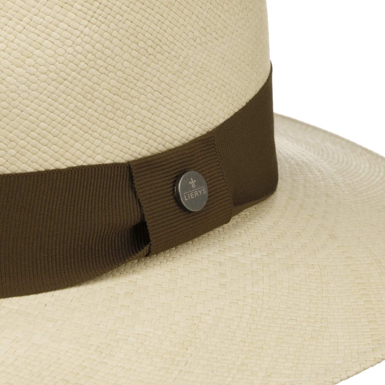 LIERYS Cappello Panama Sophisticated Uomo Donna Realizzato a Mano in Ecuador Estivo Nastro Decorativo in Gros-Grain