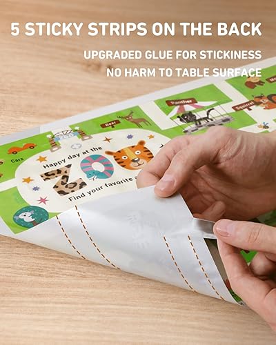 Miniatura 3 de Babebay Paquete de 40 manteles individuales desechables adhesivos para bebés, niños y niños pequeños, manteles individuales adhesivos para mesa de