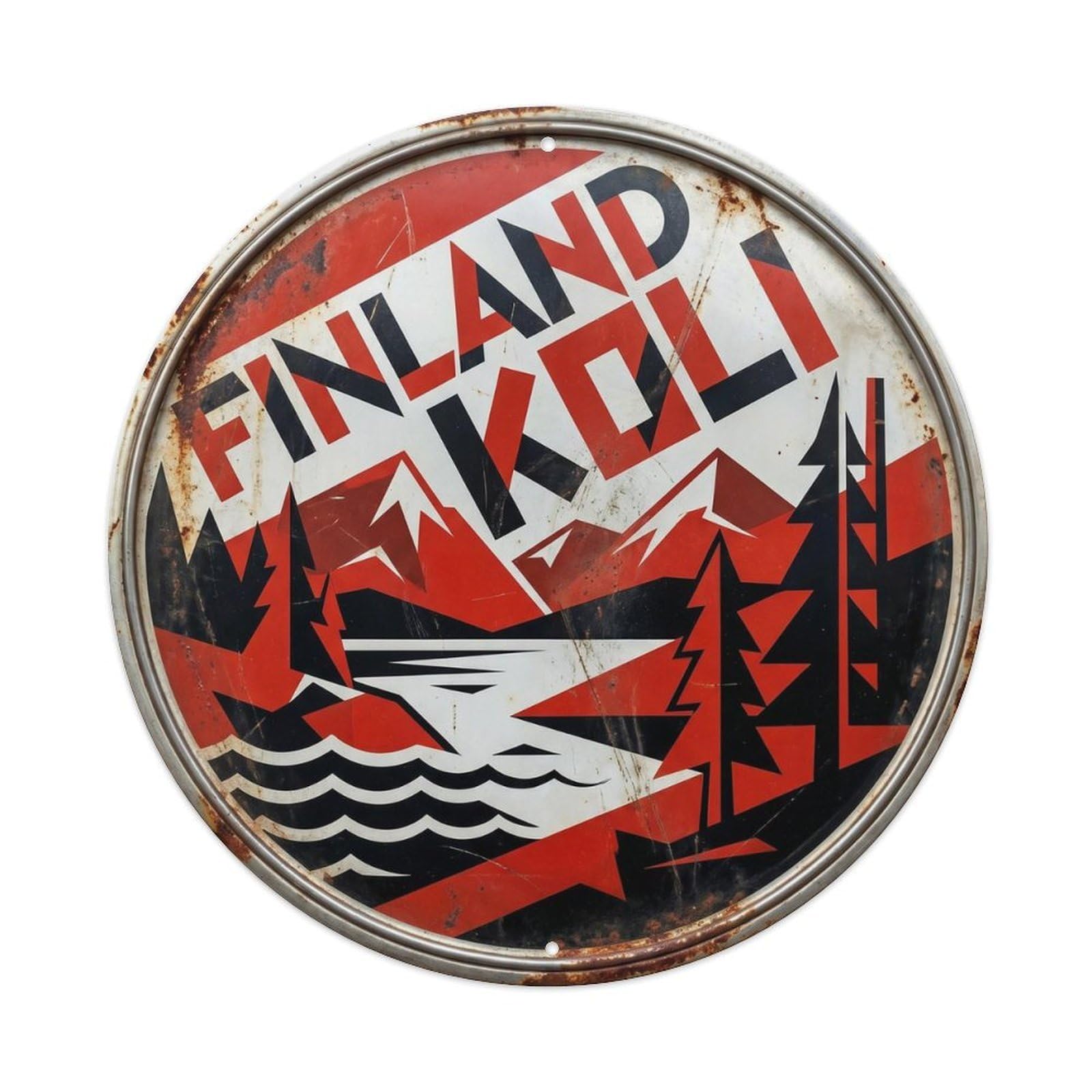 Koli Nature Finnish Bold Geometry Classic Scenery Metal Tin Sign