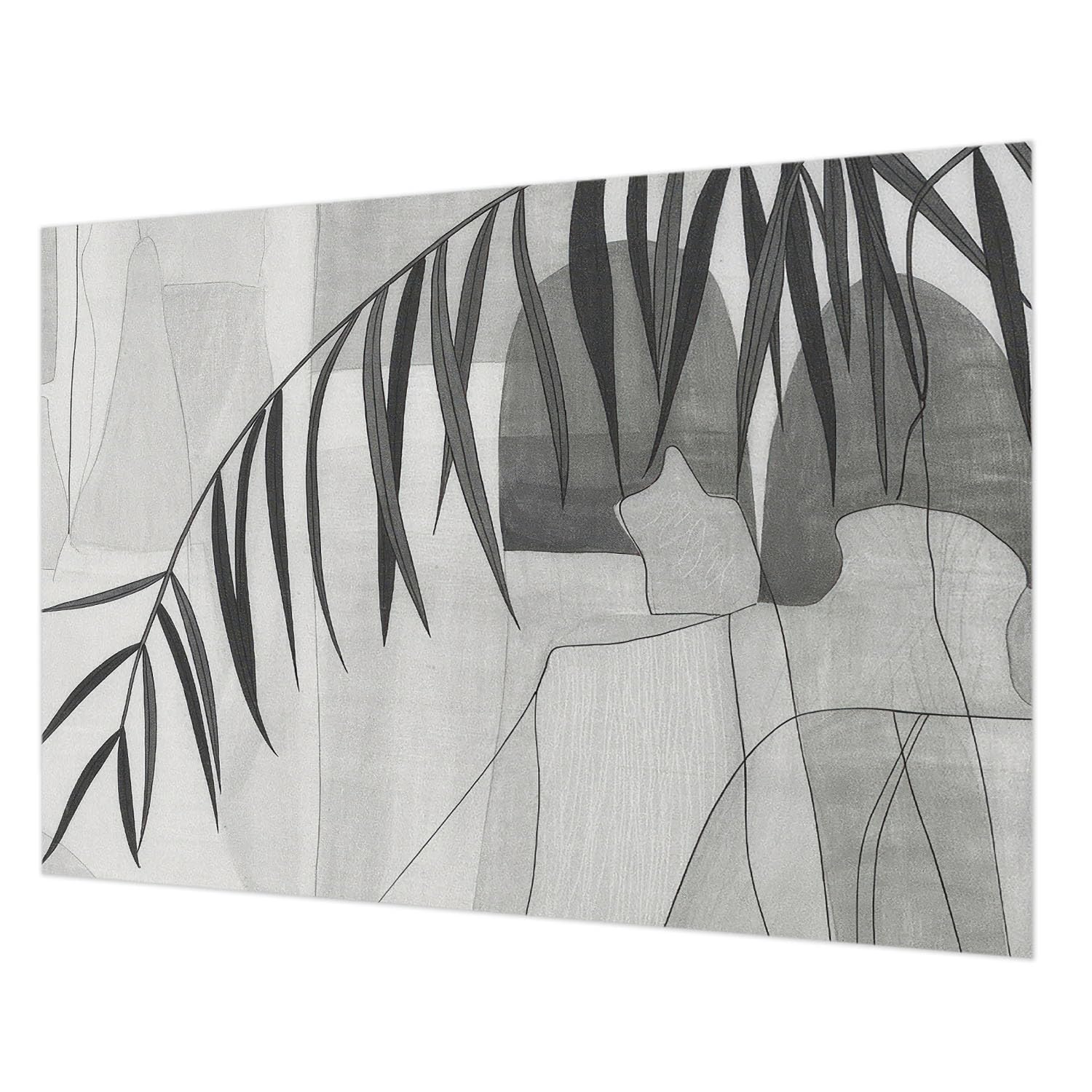 Papier peint intissé 208x146 cm palmier abstrait Tulup pour salon