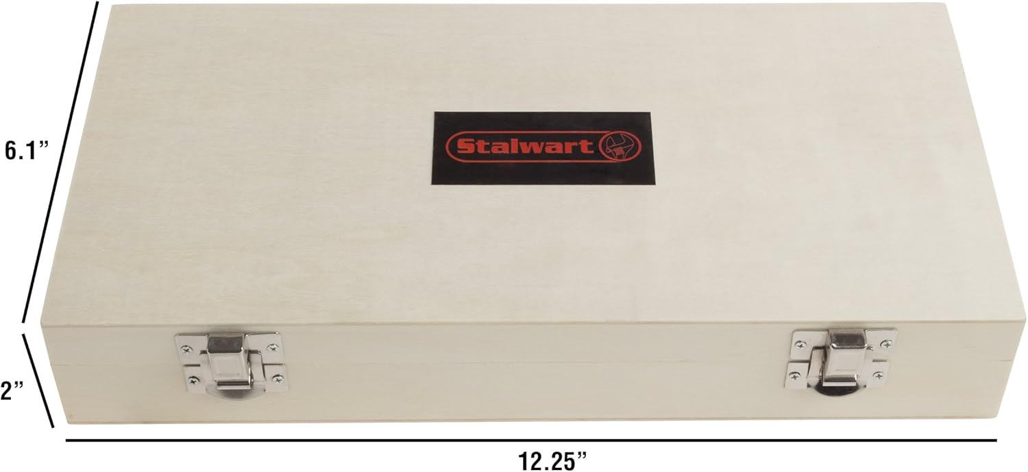24-Piece Router Bit Set - Wood Routers Kit with 0.25-Inch Shank and Wooden Storage Case - Woodworking Tools for Home Improvements and DIY by Stalwart