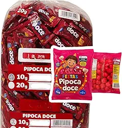 Kit 40 Mini Pipoca doce de 10gr para festas snack doce