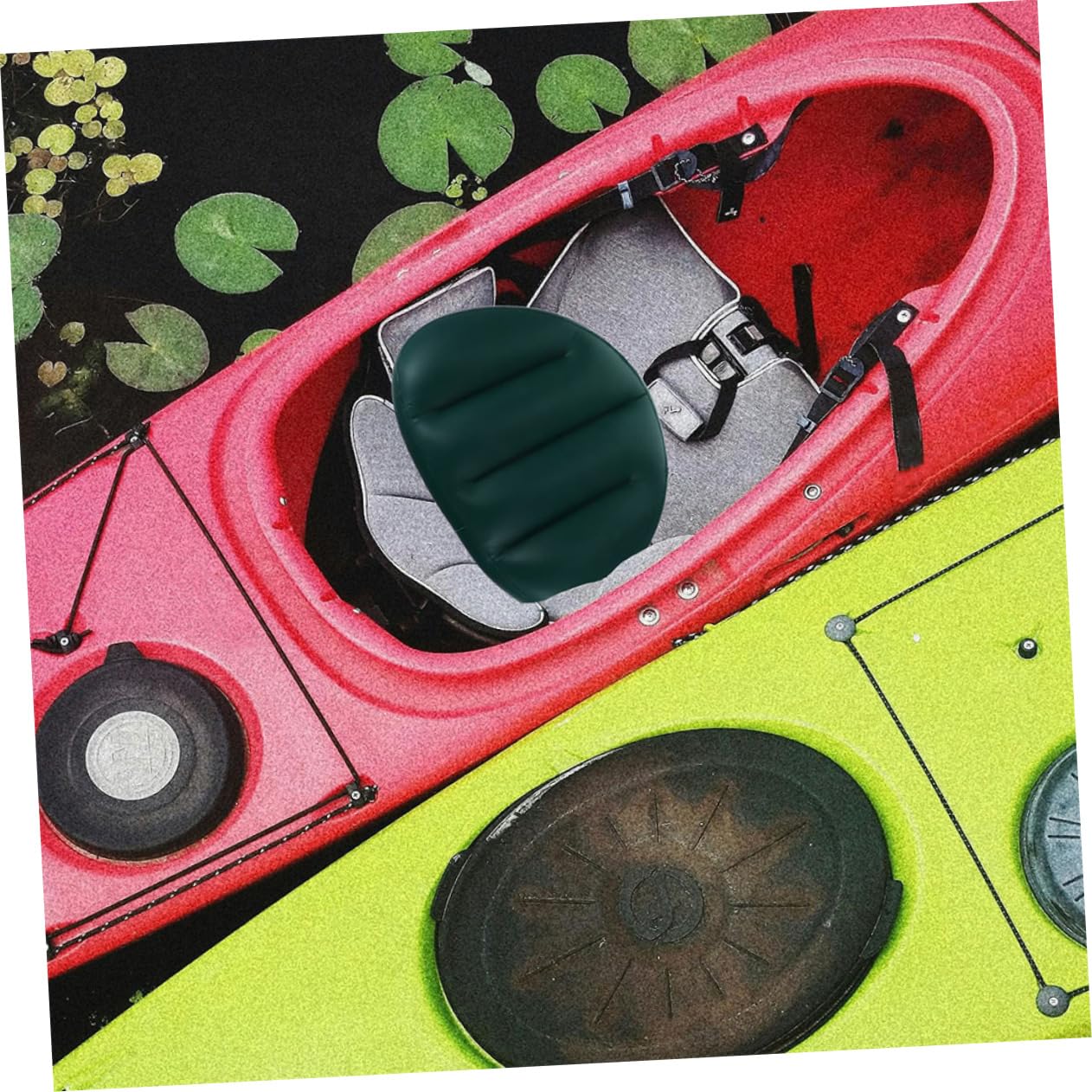TOYANDONA 4 Ensembles Coussin Gonflable De Siège De Bateau Coussin Multifonctionnel Portable Épaissi Confort Ergonomique Et Antidérapant pour Kayak Et Bateau Inflatable 2 Pièces * 4