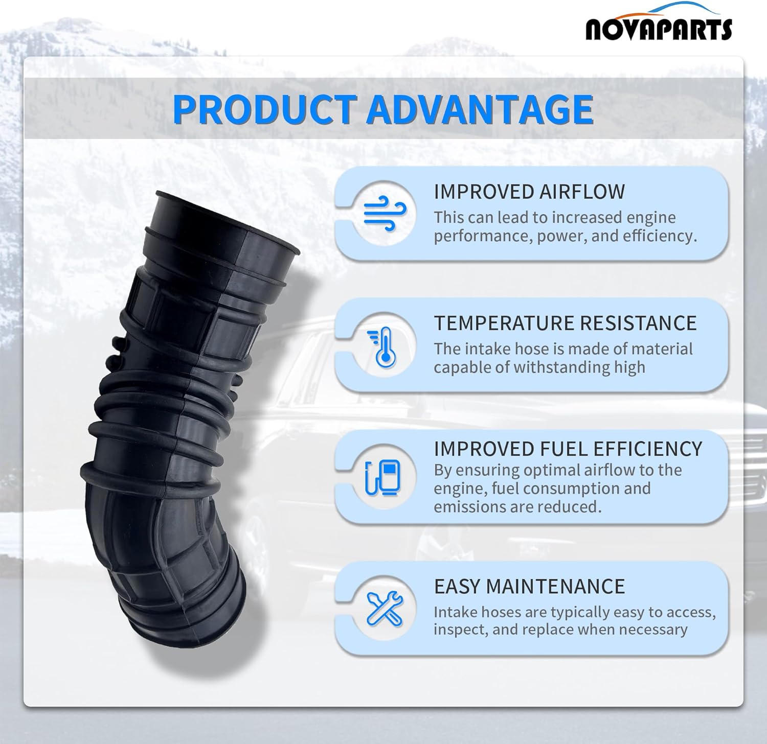 NOVAPARTS Air Cleaner Intake Outlet Hose Tube Duct 13881-54G40 for 2004 2005 2006 2007 Suzuki Aerio 2.3L Only 2004-2007 1388154G40