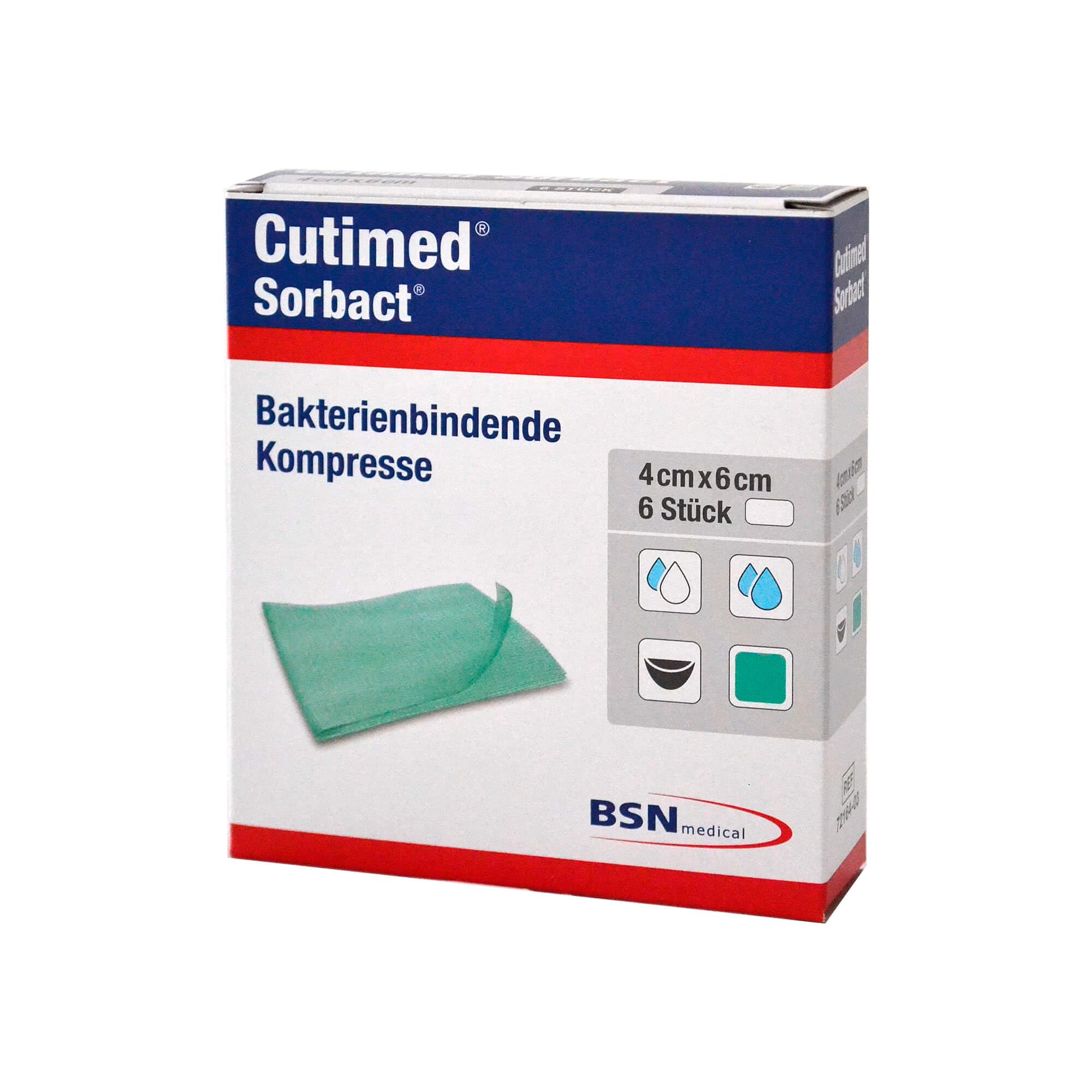 Cutimed, Sorbact - Confezione da 6 compresse da 200 g, colore: bianco, 4 x cm