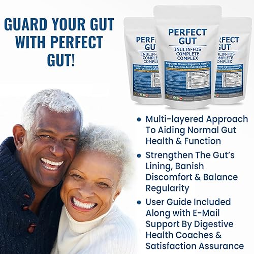 Miniatura 6 de Perfect Gut Polvo de inulina FOS para la salud intestinal. Inulina prebiótica. Fibra de agave de inulina prebiótica única 95% FOS