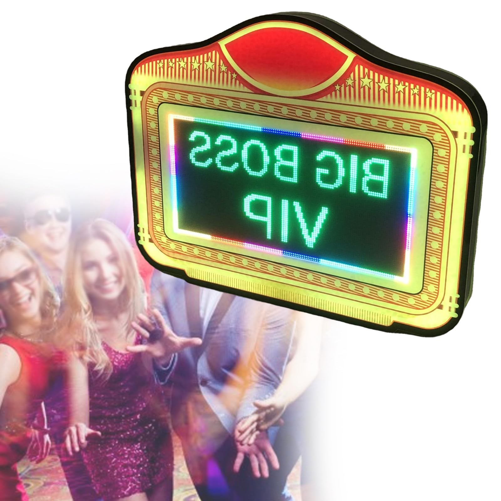 Tablero De VisualizacióN Iluminado Por Led Con AplicacióN Personalizada Conectada, Para Fiestas De CumpleañOs, Fondo De Texto En Idioma Personalizado Y Texto En Color