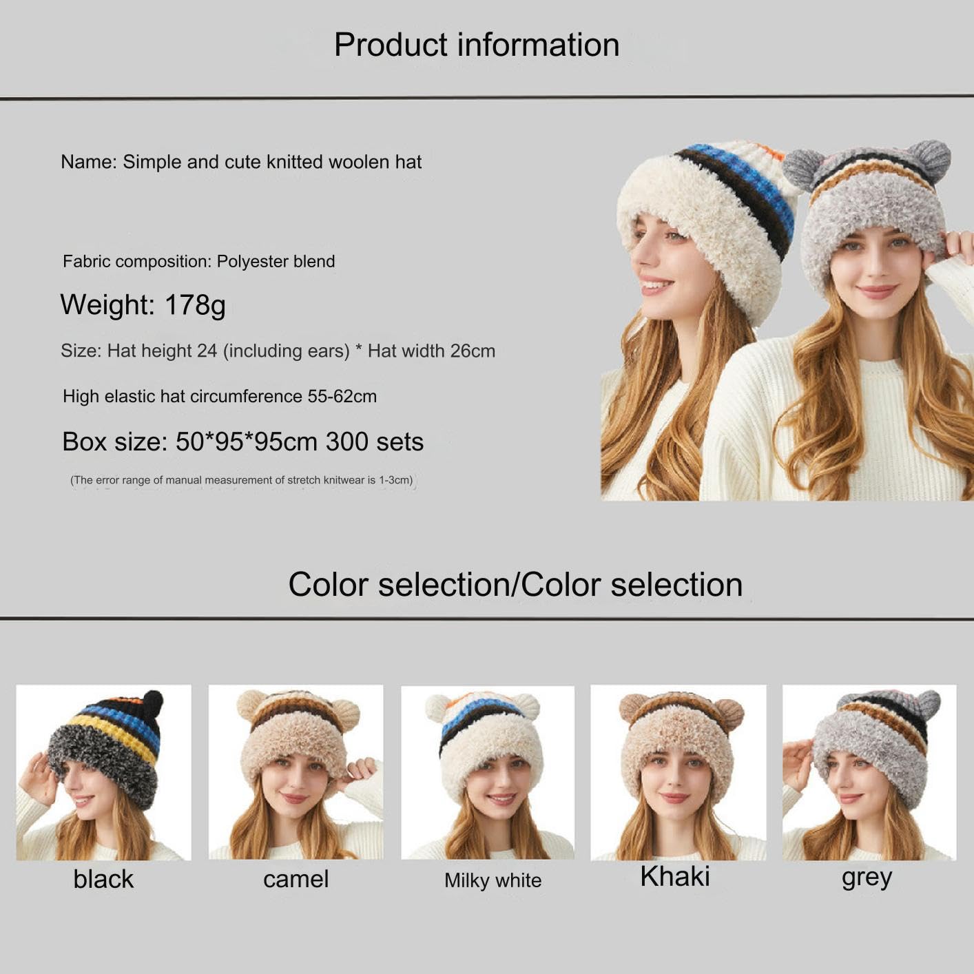 Sombrero Invierno Mujer Sombreros De Invierno para Mujeres Sofisticados Sombreros Unisex Al Aire Libre Fuzzy Winter Sombrero De Invierno Hecho A Mano Elegante-Negro