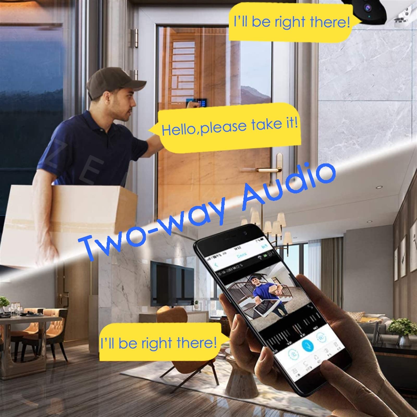 Telecamera Wifi Esterno, Telecamera di videosorveglianza solare da 2 MP 1080P telecamera IP di sicurezza CCTV batteria ricaricabile esterna rilevamento del movimento impermeabile ,Sicurezza, Antifurto